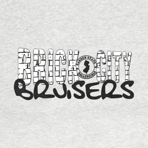 Brick City Bruisers - Black Logo by gardenstaterollerderby